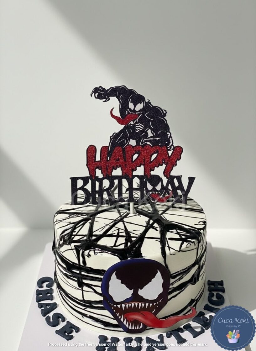 Venom Themed Cake