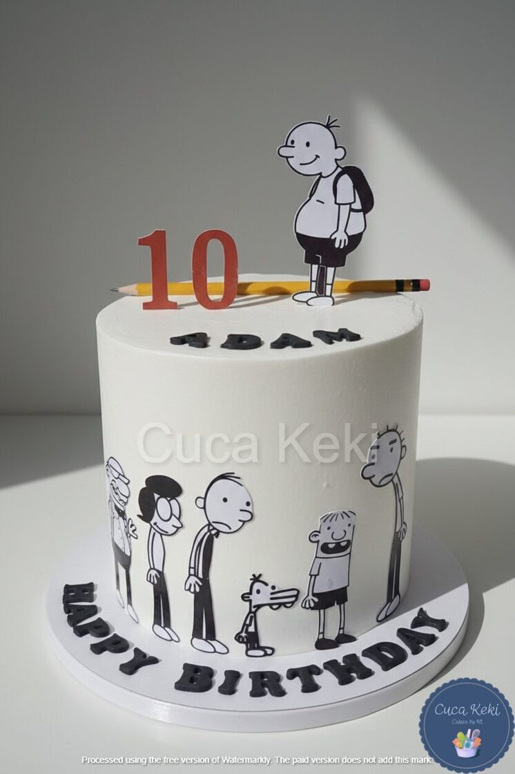 Diary of a Wimpy Kid Themed Cake