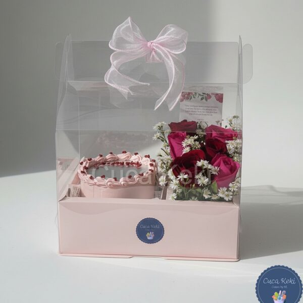 Cake n' Flower in a box