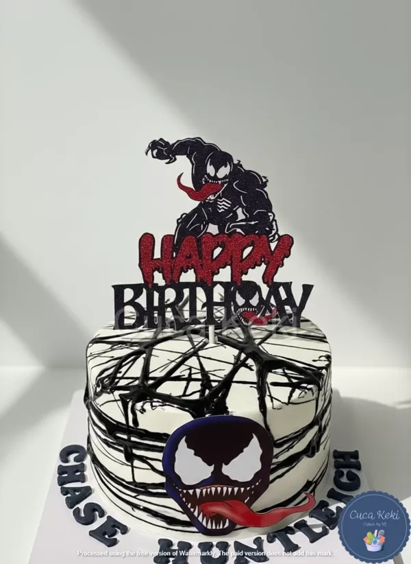 Venom Themed Cake