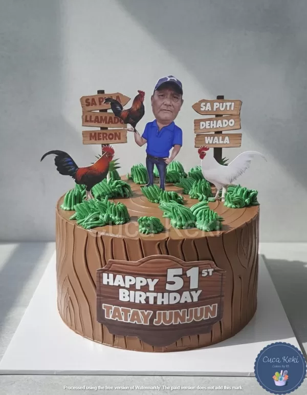 Cockfight Themed Cake