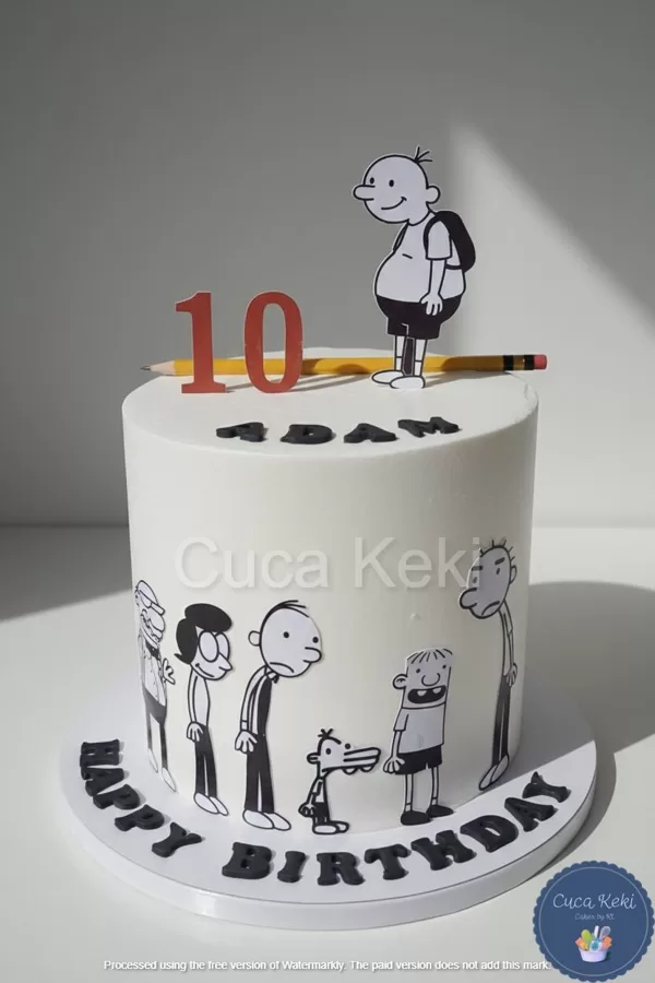 Diary of a Wimpy Kid Themed Cake