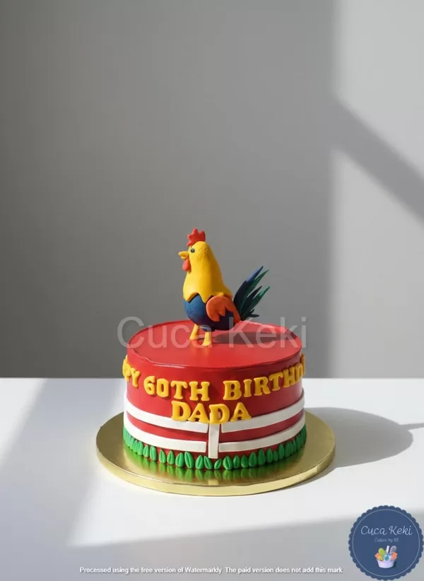 Cockfight Themed Cake