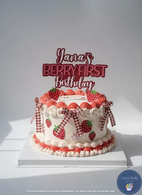 Strawberry Themed Cake