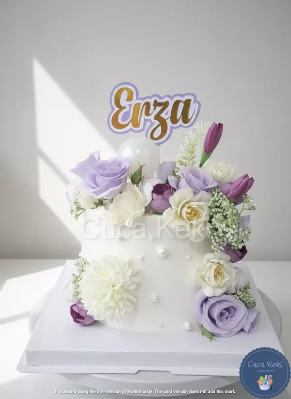 Flower Garden Themed Cake